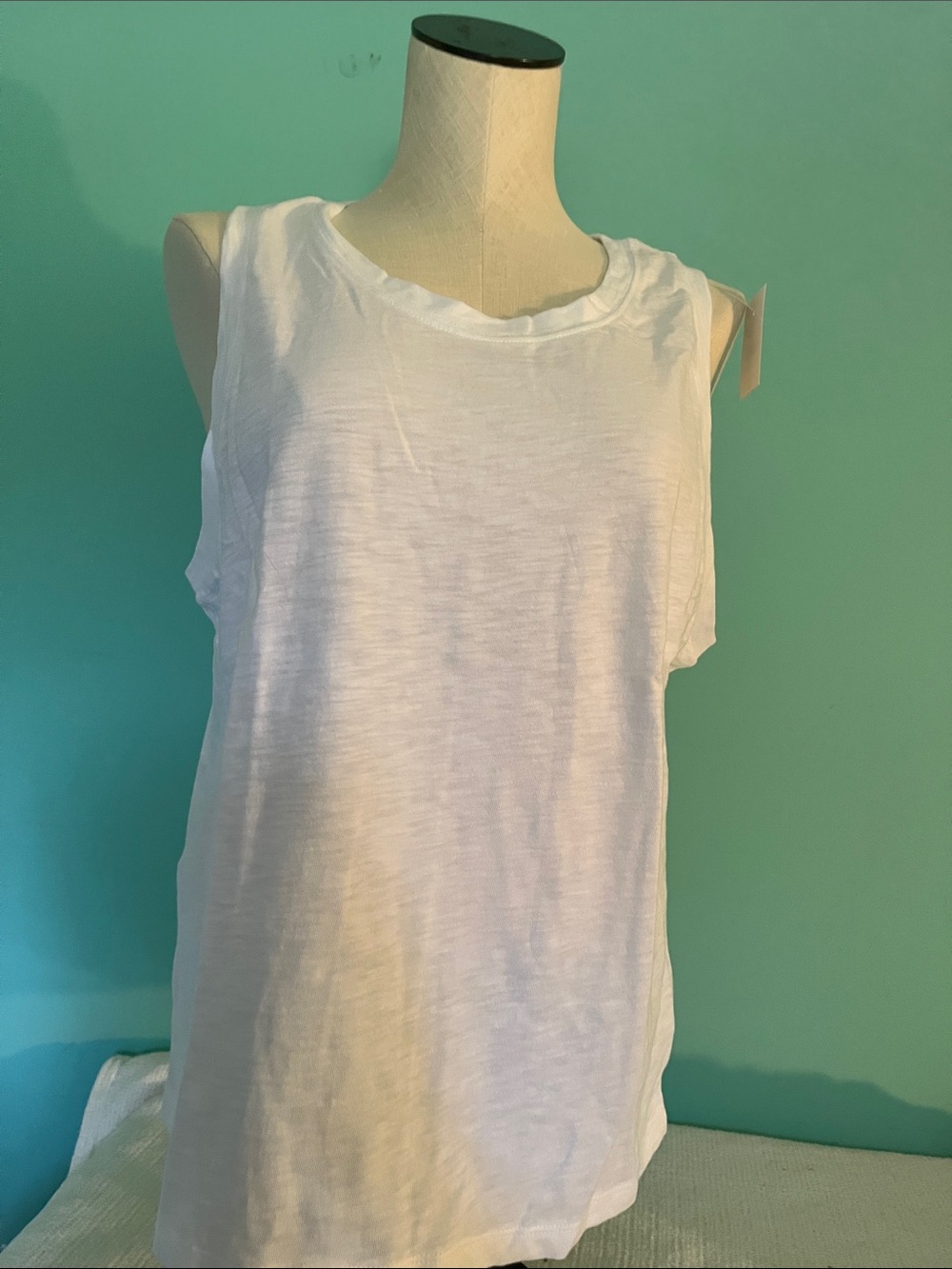 J. Crew White Sleeveless Crewneck Tank